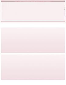 Burgundy Safety Blank Stock for Computer Voucher Checks Top Style