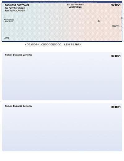 Blue Red Laser Business One Per Page Voucher Checks Top Style