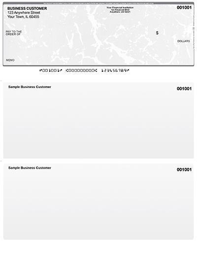 Gray Marble Laser Business One Per Page Voucher Checks Top Style