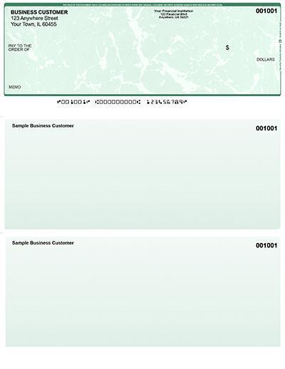 Green Marble Laser Business One Per Page Voucher Checks Top Style