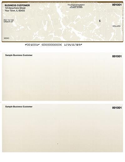 Tan Marble Laser Business One Per Page Voucher Checks Top Style