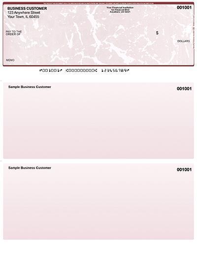 Burgundy Marble Laser Business One Per Page Voucher Checks Top Style