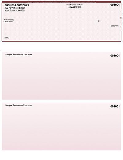 Burgundy Safety Laser Business One Per Page Voucher Checks Top Style