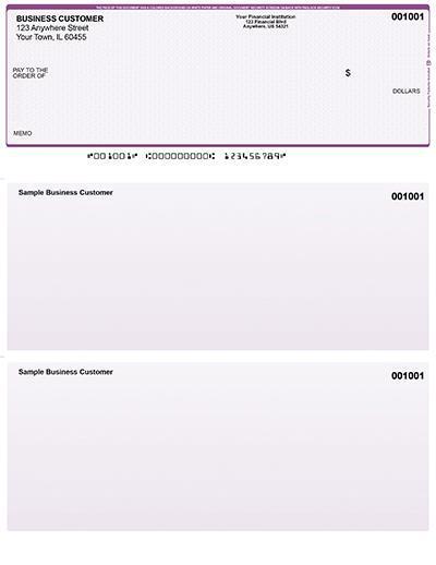 Violet Safety Laser Business One Per Page Voucher Checks Top Style