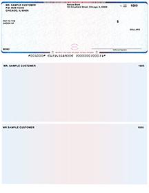 Blue Red High Security Laser Business One Per Page Voucher Checks Top Style
