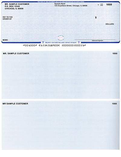 Blue Safety High Security Laser Business One Per Page Voucher Checks Top Style