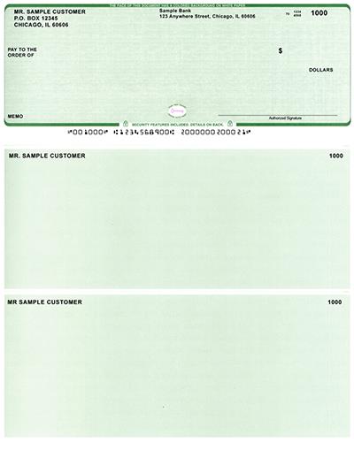 Green Safety High Security Laser Business One Per Page Voucher Checks Top Style
